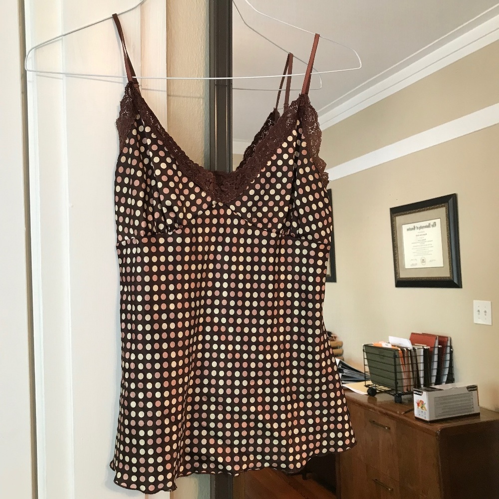 Silk Polka Dot Top